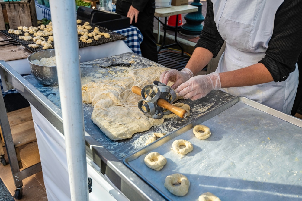 Amish Food at the Shady Maple Smorgasbord 4 Amish women making food like what you'll find at The Shady Maple Smorgasbord