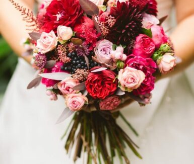 bride with bouquet