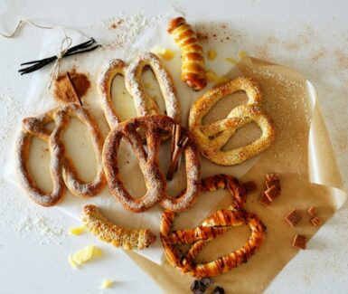 German pretzels with spice top at the Lititz Pretzel Fest